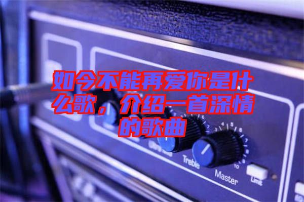 如今不能再愛你是什么歌，介紹一首深情的歌曲