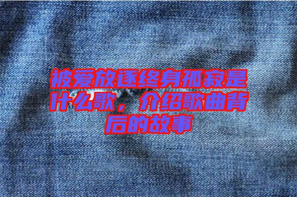 被愛放逐終身孤寂是什么歌，介紹歌曲背后的故事