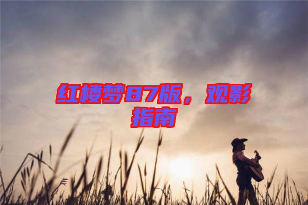 紅樓夢87版，觀影指南