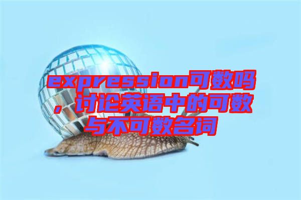 expression可數(shù)嗎，討論英語中的可數(shù)與不可數(shù)名詞
