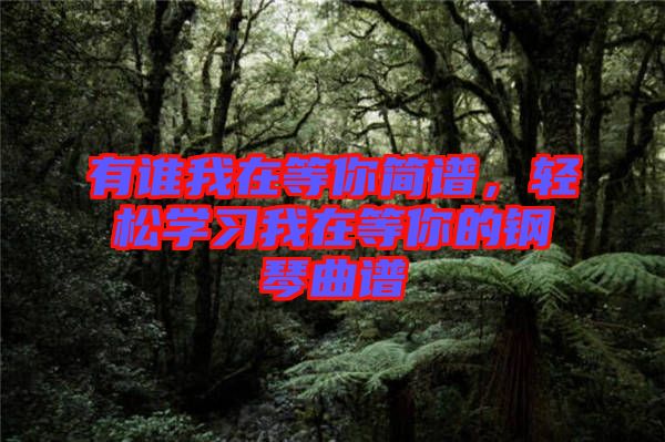 有誰(shuí)我在等你簡(jiǎn)譜，輕松學(xué)習(xí)我在等你的鋼琴曲譜