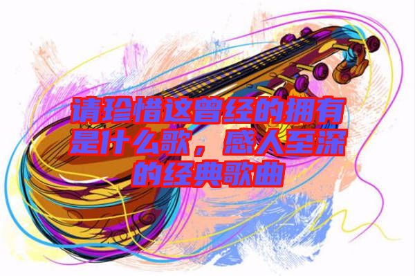 請珍惜這曾經(jīng)的擁有是什么歌，感人至深的經(jīng)典歌曲