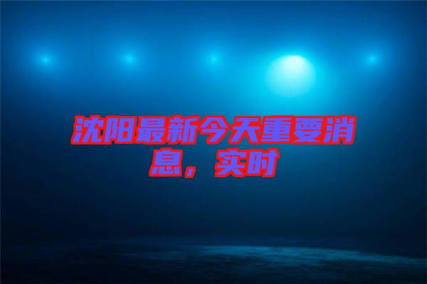 沈陽最新今天重要消息，實時
