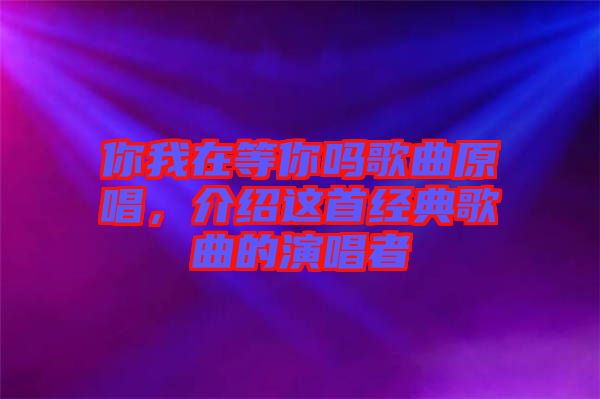 你我在等你嗎歌曲原唱，介紹這首經(jīng)典歌曲的演唱者