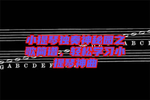 小提琴獨奏神秘園之歌簡譜，輕松學(xué)習(xí)小提琴神曲