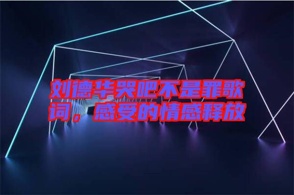 劉德華哭吧不是罪歌詞，感受的情感釋放