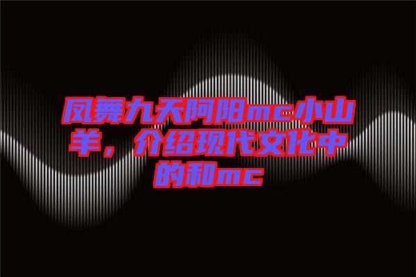 鳳舞九天阿陽(yáng)mc小山羊，介紹現(xiàn)代文化中的和mc