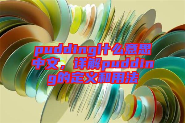 pudding什么意思中文，詳解pudding的定義和用法