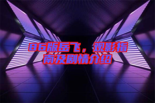 86版岳飛，觀影指南及劇情介紹