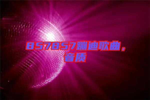 857857蹦迪歌曲，音質(zhì)