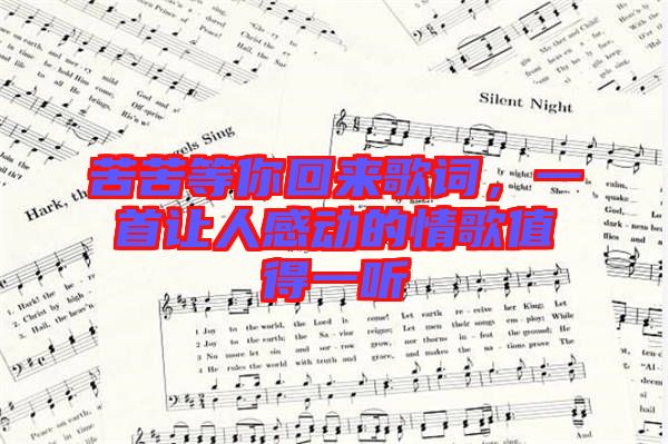 苦苦等你回來(lái)歌詞，一首讓人感動(dòng)的情歌值得一聽(tīng)