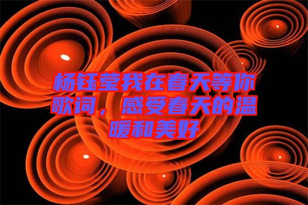 楊鈺瑩我在春天等你歌詞，感受春天的溫暖和美好