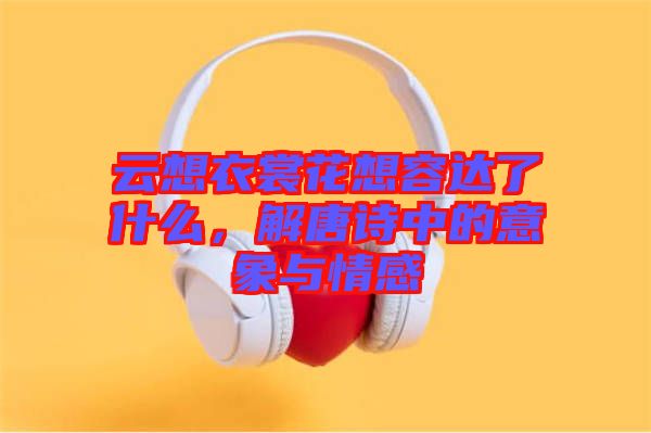 云想衣裳花想容達(dá)了什么，解唐詩中的意象與情感