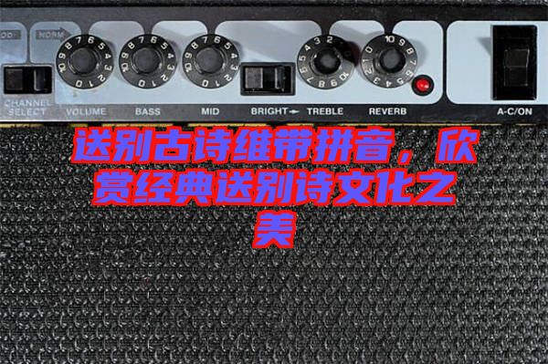 送別古詩(shī)維帶拼音，欣賞經(jīng)典送別詩(shī)文化之美