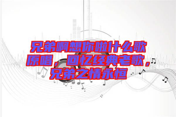 兄弟啊想你啦什么歌原唱，回憶經(jīng)典老歌，兄弟之情永恒