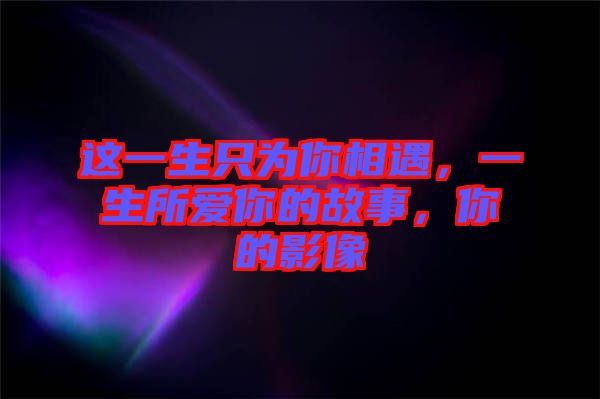 這一生只為你相遇，一生所愛你的故事，你的影像