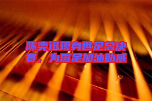 陳奕迅現(xiàn)身世足總決賽，為國足加油助威