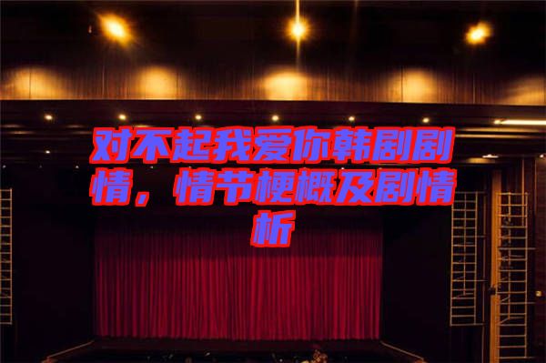 對(duì)不起我愛你韓劇劇情，情節(jié)梗概及劇情析