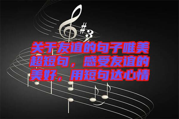 關(guān)于友誼的句子唯美超短句，感受友誼的美好，用短句達(dá)心情