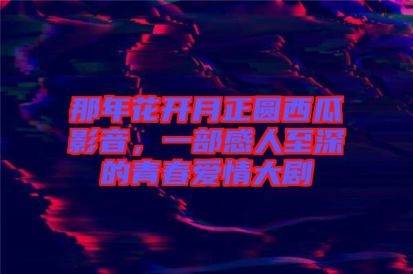 那年花開月正圓西瓜影音，一部感人至深的青春愛情大劇