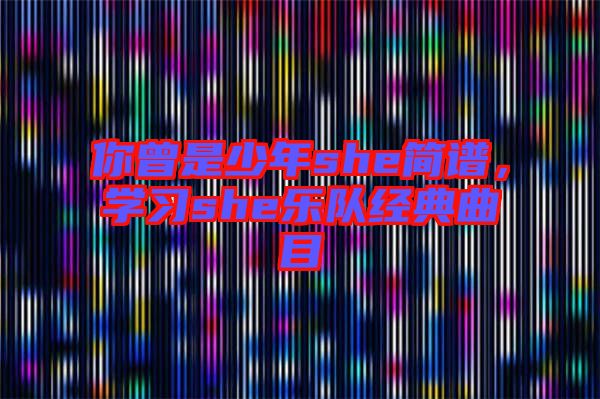 你曾是少年she簡譜，學習she樂隊經(jīng)典曲目