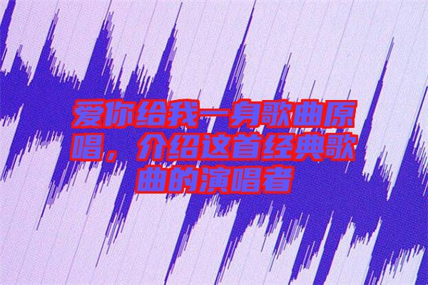 愛你給我一身歌曲原唱，介紹這首經(jīng)典歌曲的演唱者