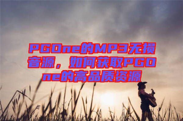 PGOne的MP3無損音源，如何獲取PGOne的高品質(zhì)資源