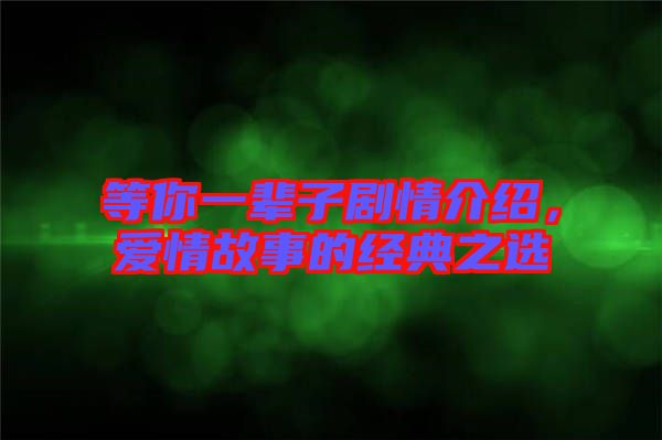 等你一輩子劇情介紹，愛(ài)情故事的經(jīng)典之選