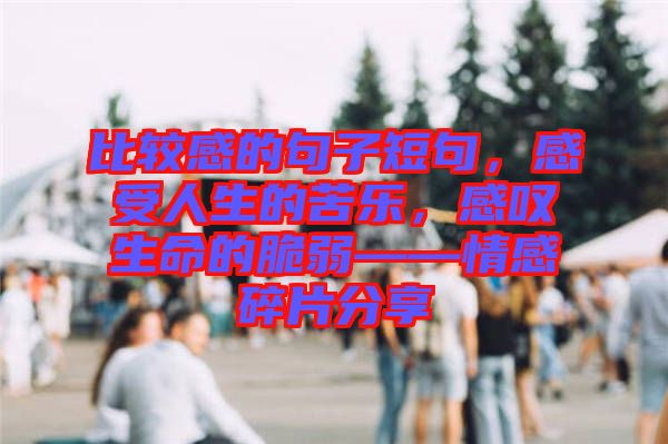 比較感的句子短句，感受人生的苦樂，感嘆生命的脆弱——情感碎片分享