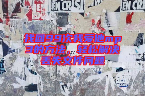 找回99次我愛他mp3的方法，輕松解決丟失文件問題
