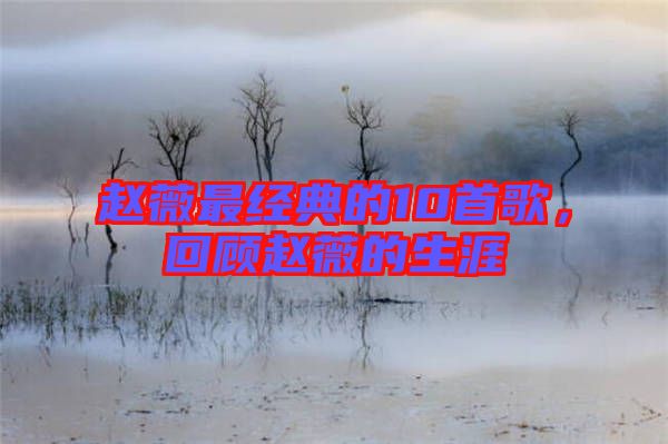 趙薇最經(jīng)典的10首歌，回顧趙薇的生涯