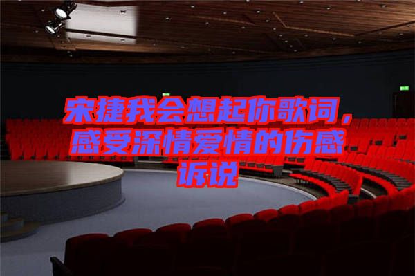 宋捷我會想起你歌詞，感受深情愛情的傷感訴說