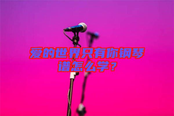 愛的世界只有你鋼琴譜怎么學？