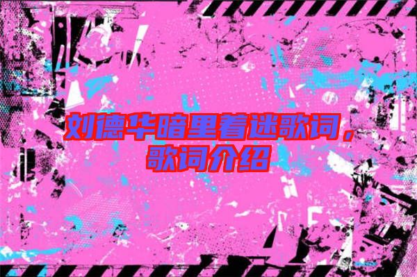 劉德華暗里著迷歌詞，歌詞介紹