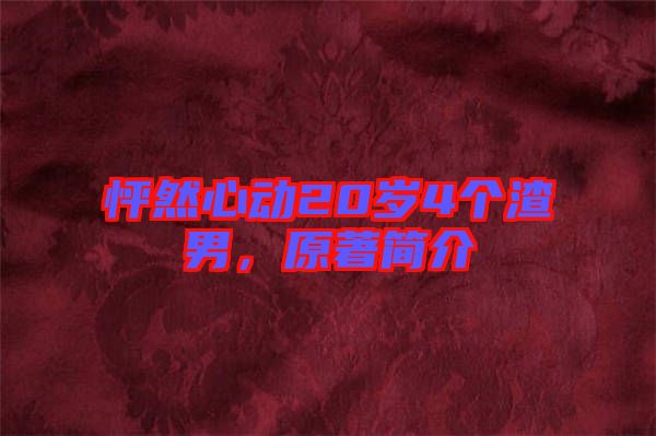 怦然心動(dòng)20歲4個(gè)渣男，原著簡介