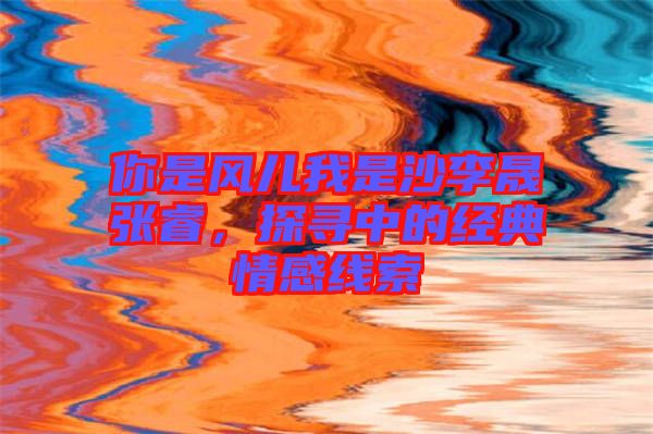 你是風(fēng)兒我是沙李晟張睿，探尋中的經(jīng)典情感線索