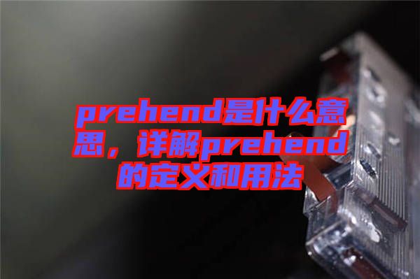 prehend是什么意思，詳解prehend的定義和用法