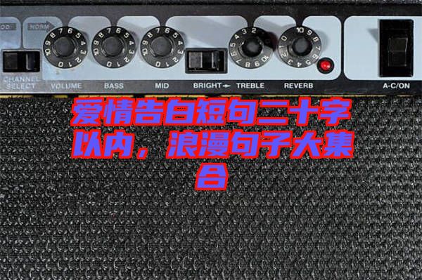 愛情告白短句二十字以內(nèi)，浪漫句子大集合