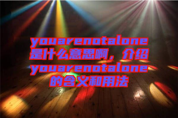 youarenotalone是什么意思啊，介紹youarenotalone的含義和用法