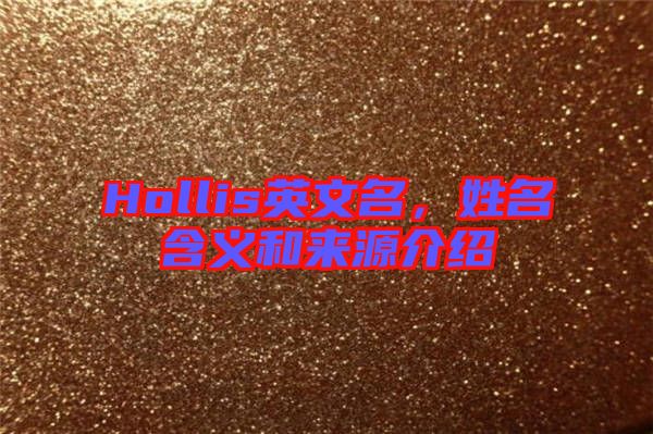 Hollis英文名，姓名含義和來源介紹