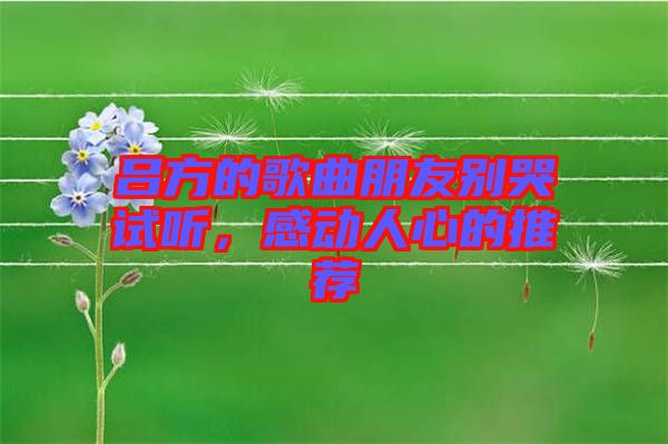 呂方的歌曲朋友別哭試聽(tīng)，感動(dòng)人心的推薦