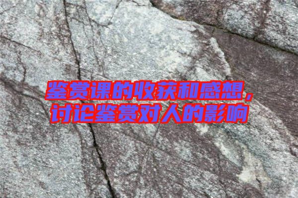 鑒賞課的收獲和感想，討論鑒賞對(duì)人的影響