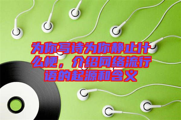 為你寫(xiě)詩(shī)為你靜止什么梗，介紹網(wǎng)絡(luò)流行語(yǔ)的起源和含義