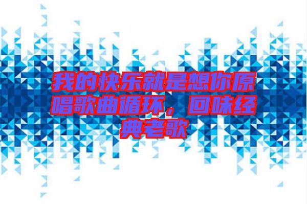 我的快樂就是想你原唱歌曲循環(huán)，回味經(jīng)典老歌