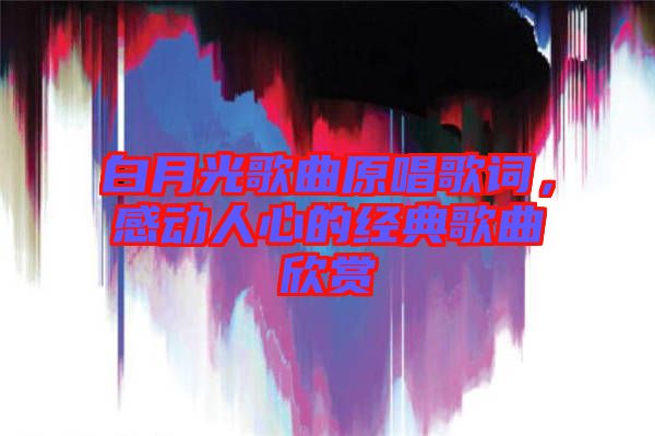 白月光歌曲原唱歌詞，感動人心的經(jīng)典歌曲欣賞