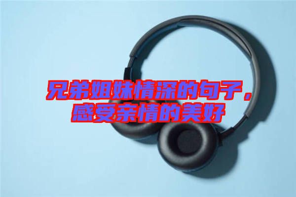 兄弟姐妹情深的句子，感受親情的美好
