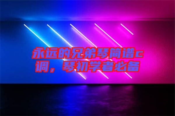 永遠的兄弟琴簡譜c調(diào)，琴初學者必備
