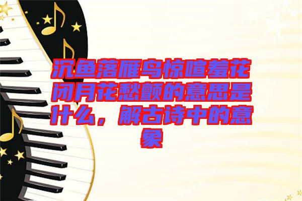 沉魚落雁鳥驚喧羞花閉月花愁顫的意思是什么，解古詩中的意象
