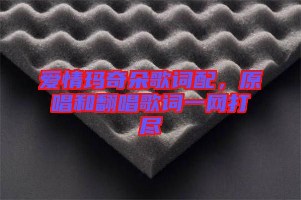 愛(ài)情瑪奇朵歌詞配，原唱和翻唱歌詞一網(wǎng)打盡