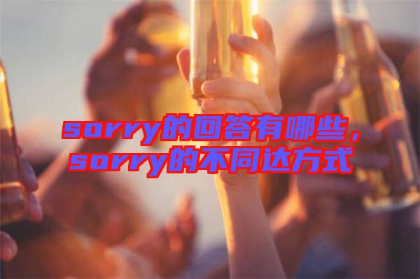 sorry的回答有哪些，sorry的不同達(dá)方式